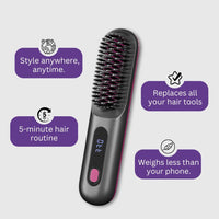 Numoya Portable Straightener Brush – GoBrush PRO