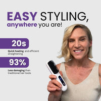 Numoya Portable Straightener Brush – GoBrush PRO