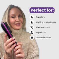 Numoya Portable Straightener Brush – GoBrush PRO